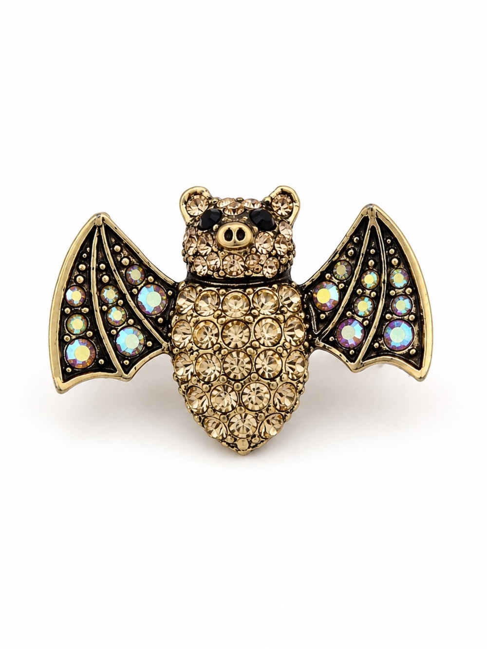 Crystal Bat‎ Brooch